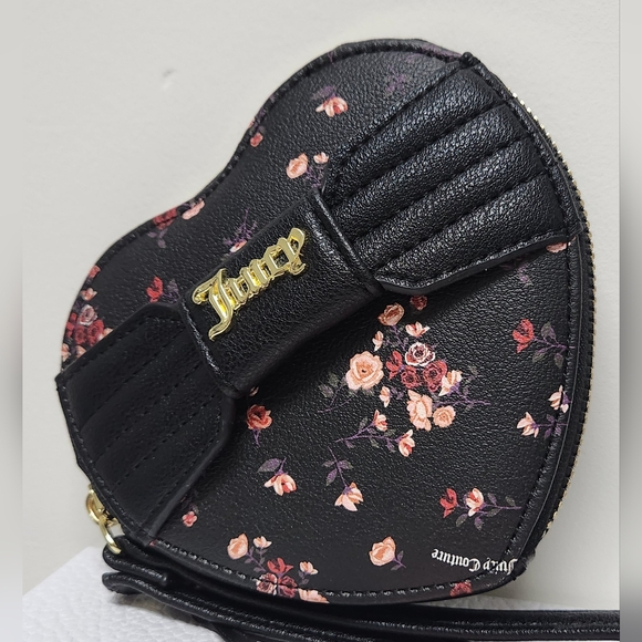 JUICY COUTURE Ditzy Rose Black Pretty Bow Heart Za NWT SALE SALE SALE - Picture 3 of 13